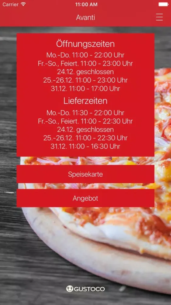 Avanti Pizza Delbrück应用截图