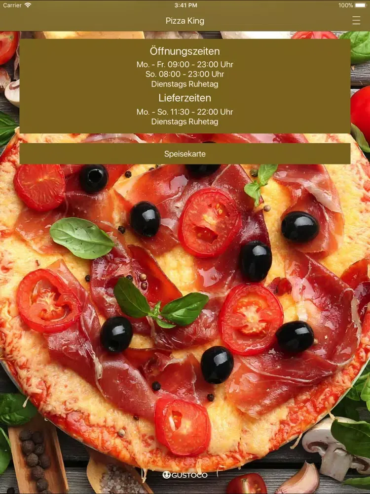 King Pizza Rietberg iPad  Screenshots