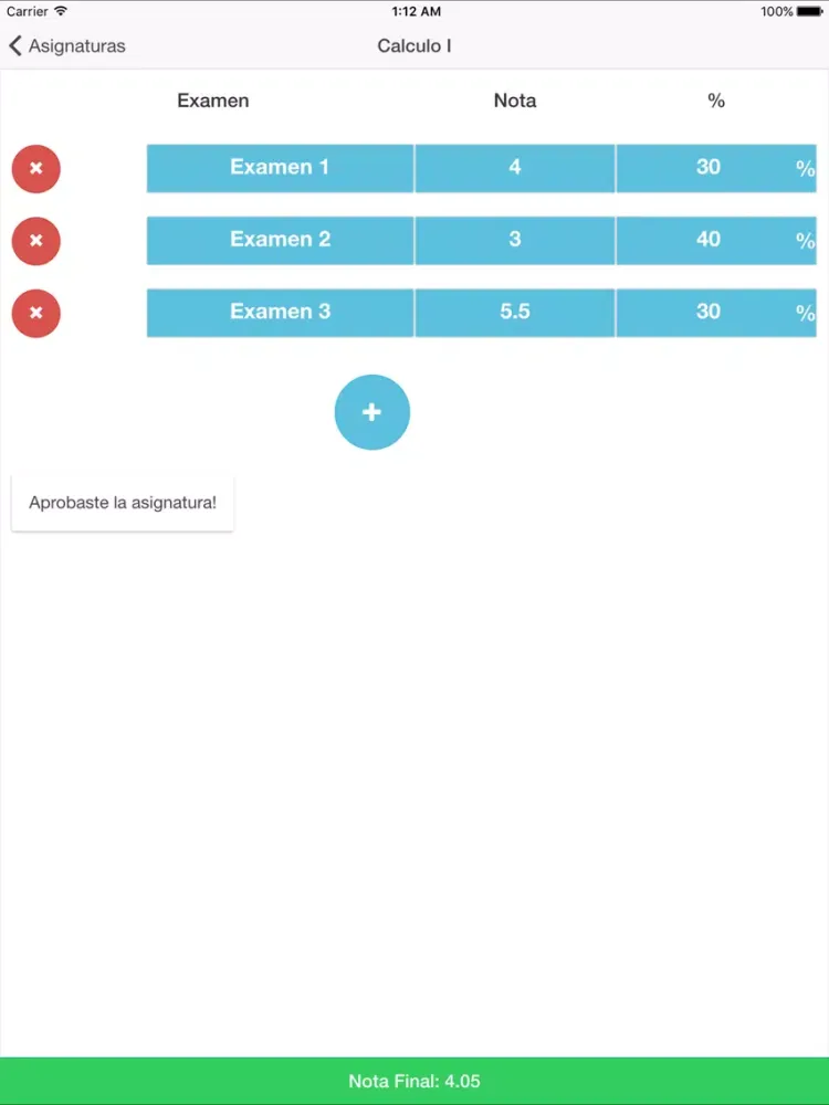 Capturas de tela do Calculadora de Notas PRO iPad 