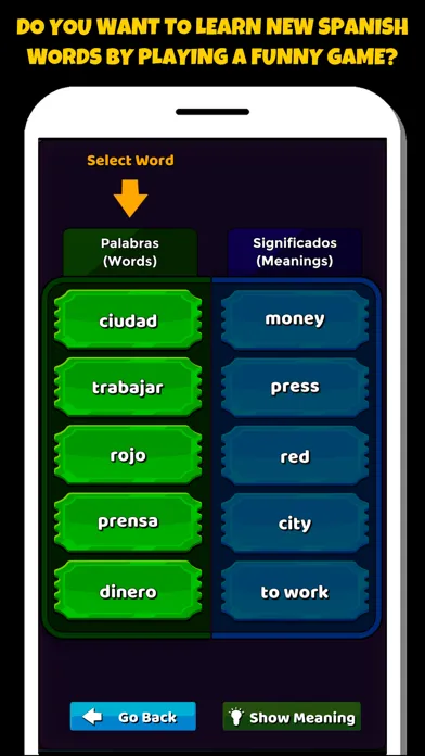 Capturas de pantalla de Spanish Vocabulary Game