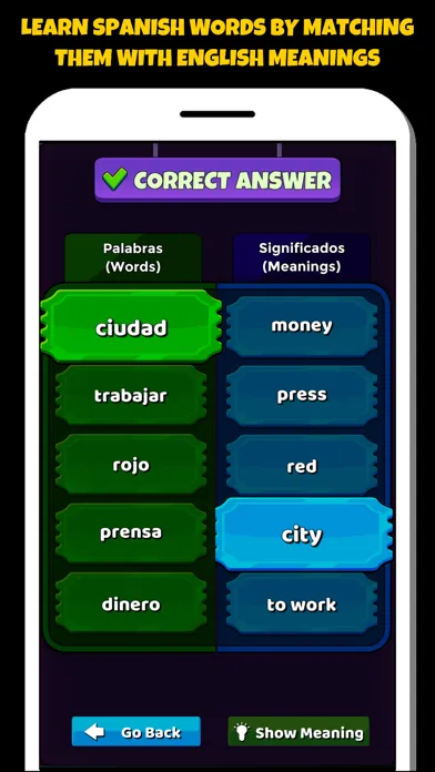 Capturas de pantalla de Spanish Vocabulary Game