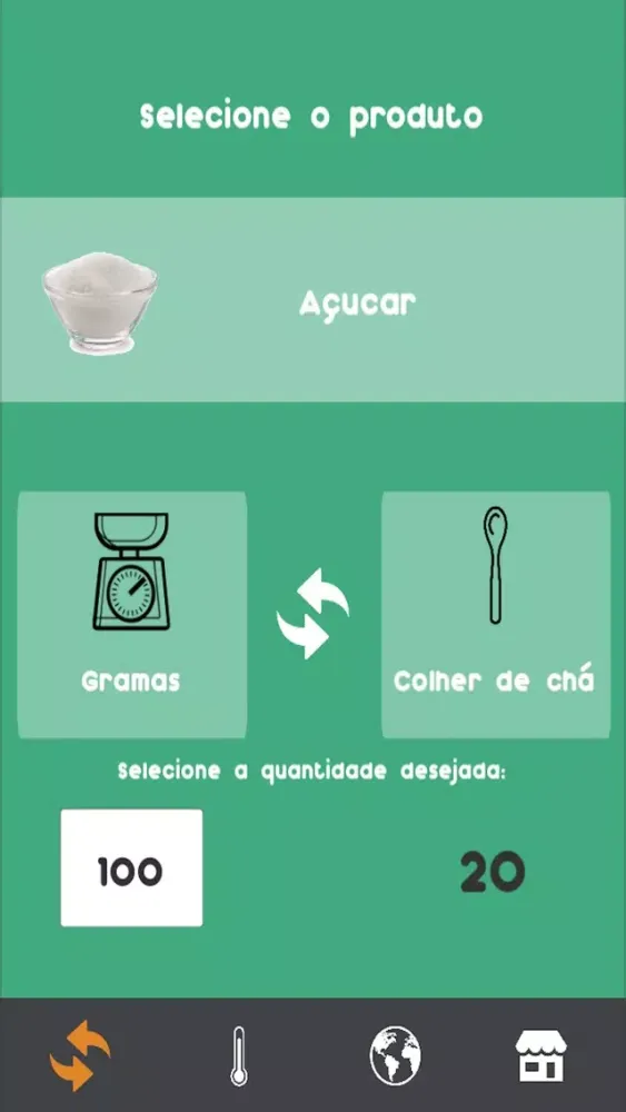 Ảnh chụp màn hình của Conversor Culinário