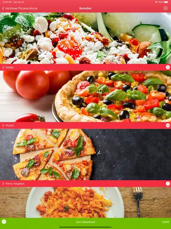 Capturas de pantalla de Holzfeuer Pizzeria Mozza iPad 