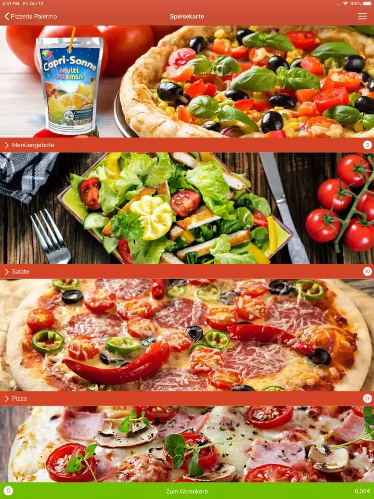 Pizzeria Palermo Bochum iPad  Screenshots