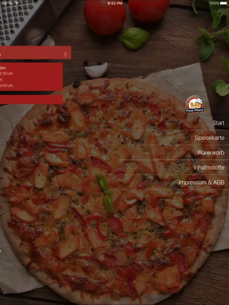 Pizza Milano Oerlinghausen iPad 應用截圖