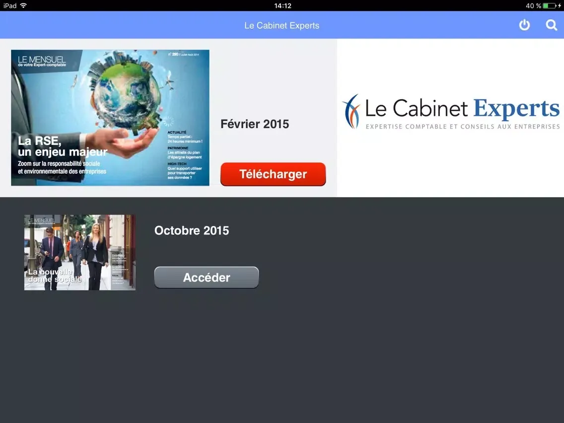 Ảnh chụp màn hình của Expert Infos iPad 