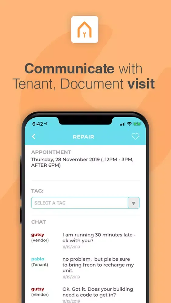 Ảnh chụp màn hình của Gutsy Vendor App
