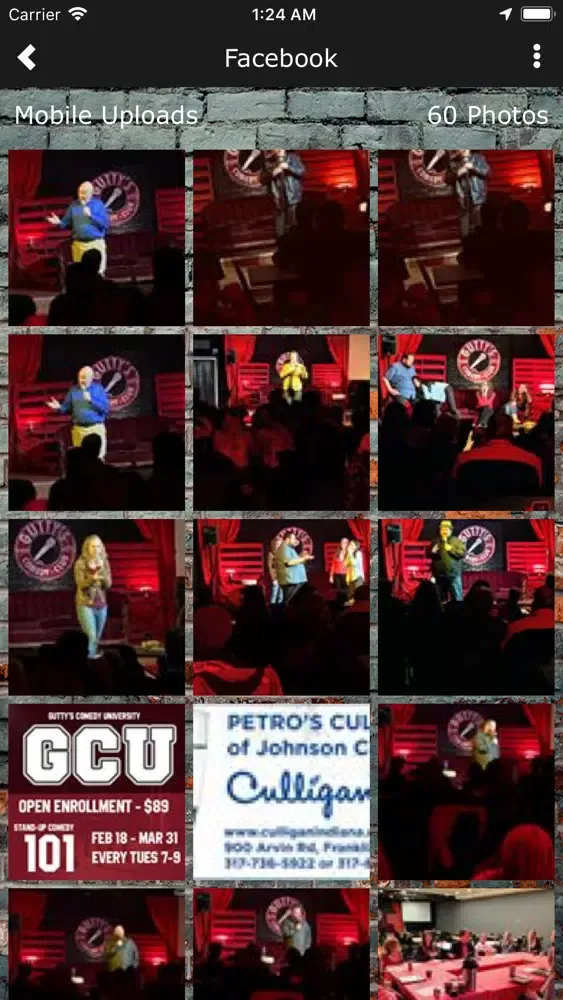 Tangkapan skrin Guttys Comedy Club