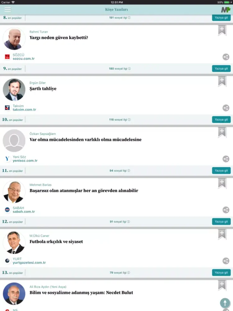 Captures d'écran de MedyaCebimde Kurumsal iPad 