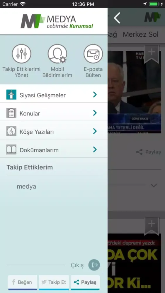 Captures d'écran de MedyaCebimde Kurumsal