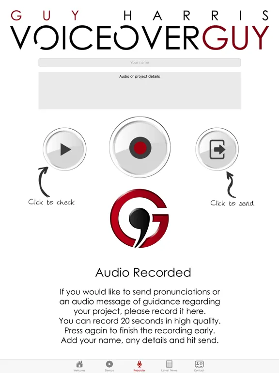 Captures d'écran de VoiceoverGuy iPad 