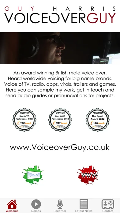 Captures d'écran de VoiceoverGuy