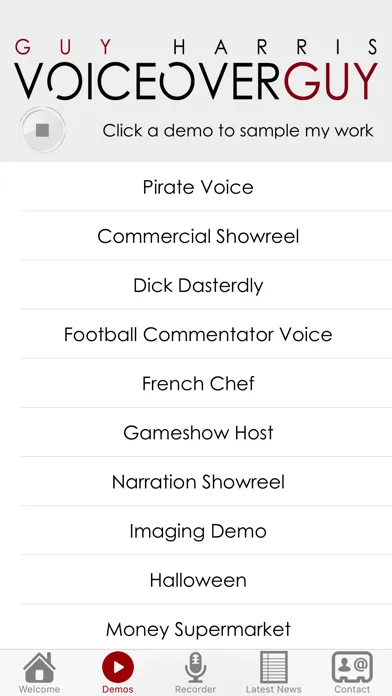 Captures d'écran de VoiceoverGuy