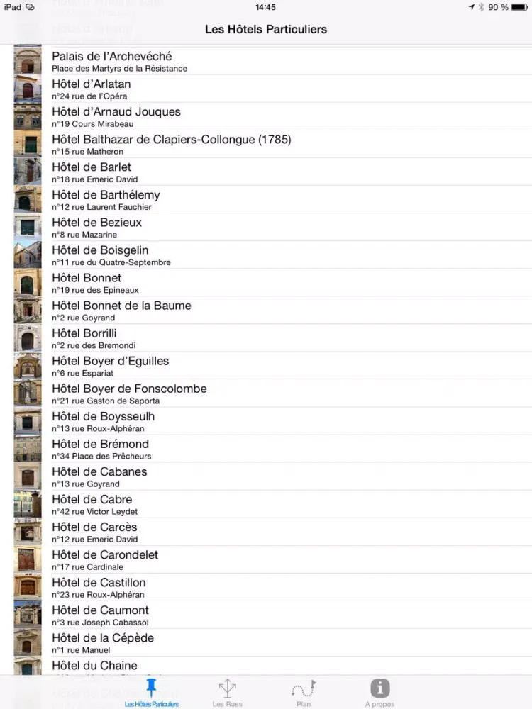 Aix-en-Provence - Les Hôtels Particuliers iPad  Screenshots