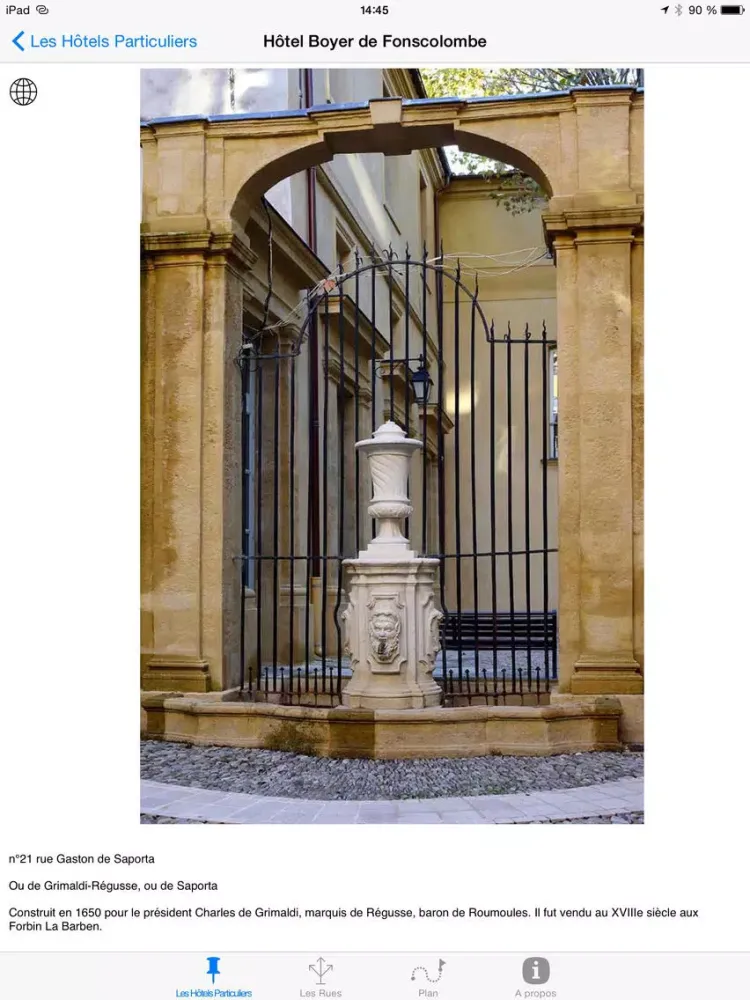 Aix-en-Provence - Les Hôtels Particuliers iPad  Screenshots