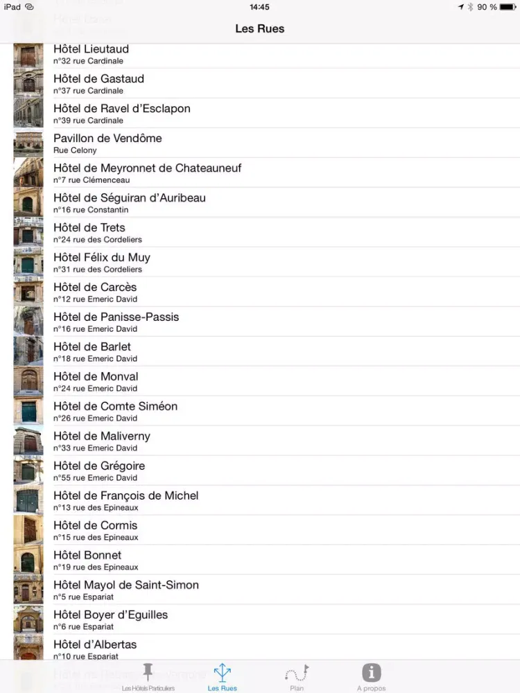 Aix-en-Provence - Les Hôtels Particuliers iPad  Screenshots
