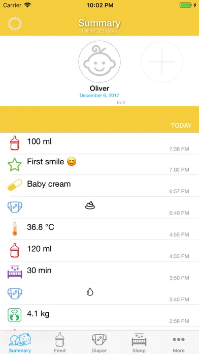 Capturas de pantalla de Newborn Baby tracker: baby Log