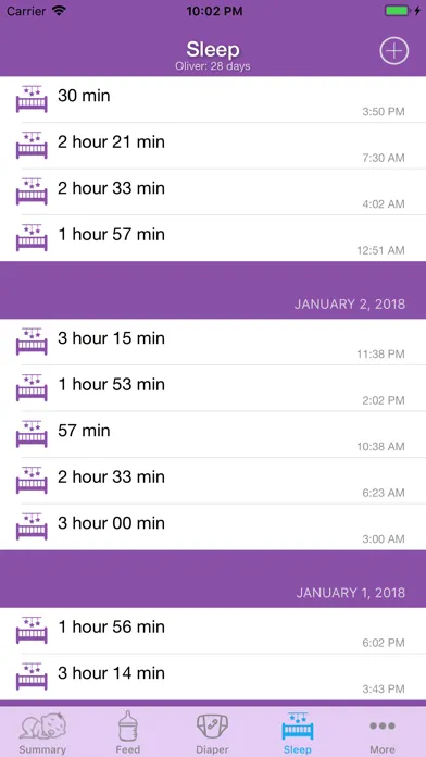 Capturas de pantalla de Newborn Baby tracker: baby Log