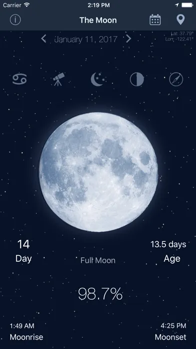 Tangkapan layar The Moon: Calendar Moon Phases