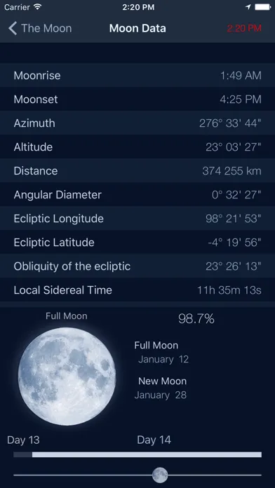 Tangkapan layar The Moon: Calendar Moon Phases