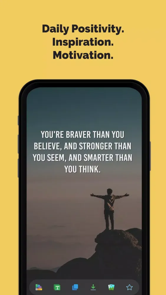 Tangkapan layar Daily Positivite Quotes App