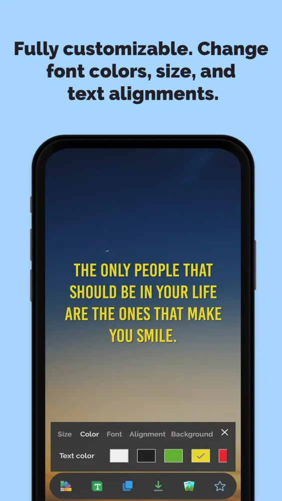 Tangkapan layar Daily Positivite Quotes App