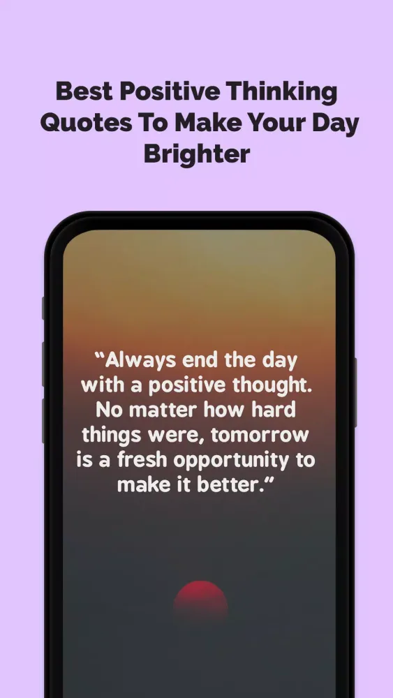Tangkapan layar Daily Positivite Quotes App