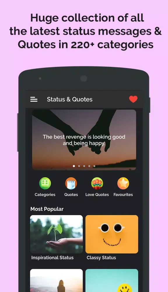 Ảnh chụp màn hình của All Status Messages & Quotes