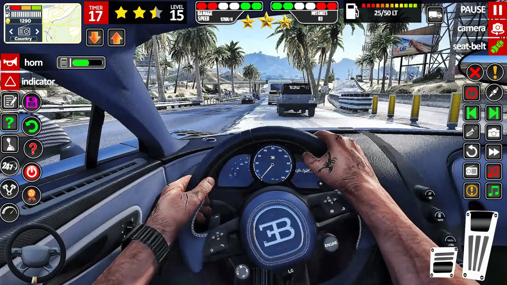 Real Driving School Car Games Ekran Görüntüleri