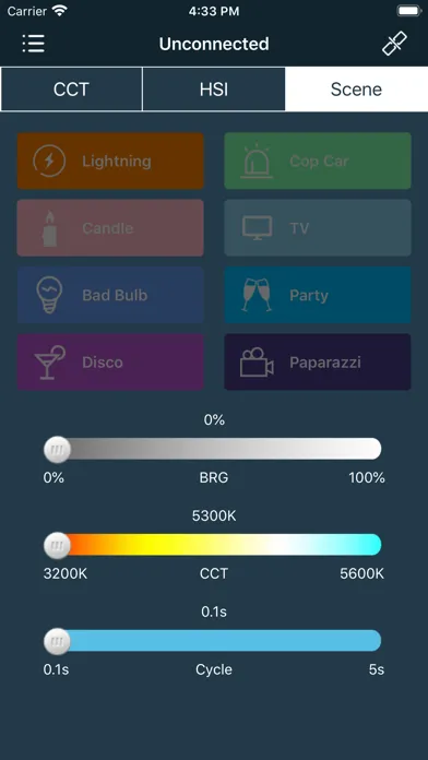 Ảnh chụp màn hình của GVM LED