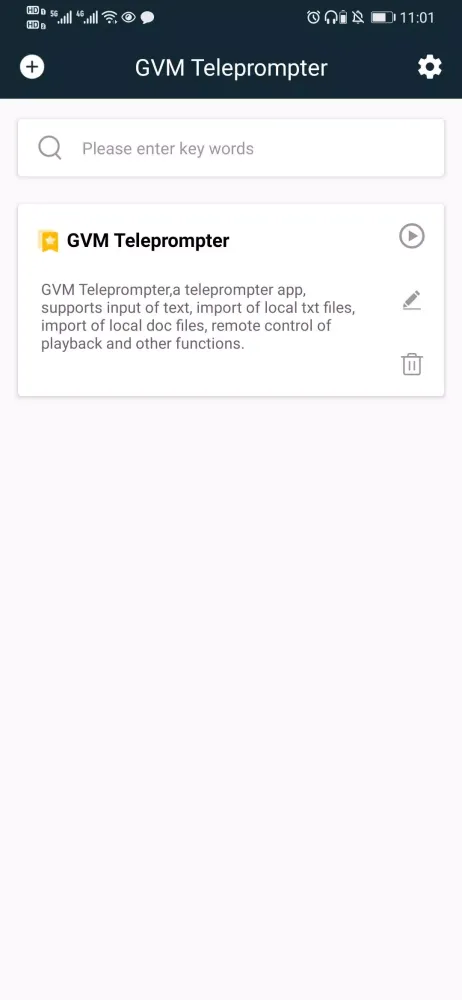 GVM Teleprompter Screenshots