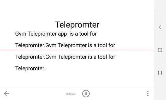 GVM Teleprompter Screenshots