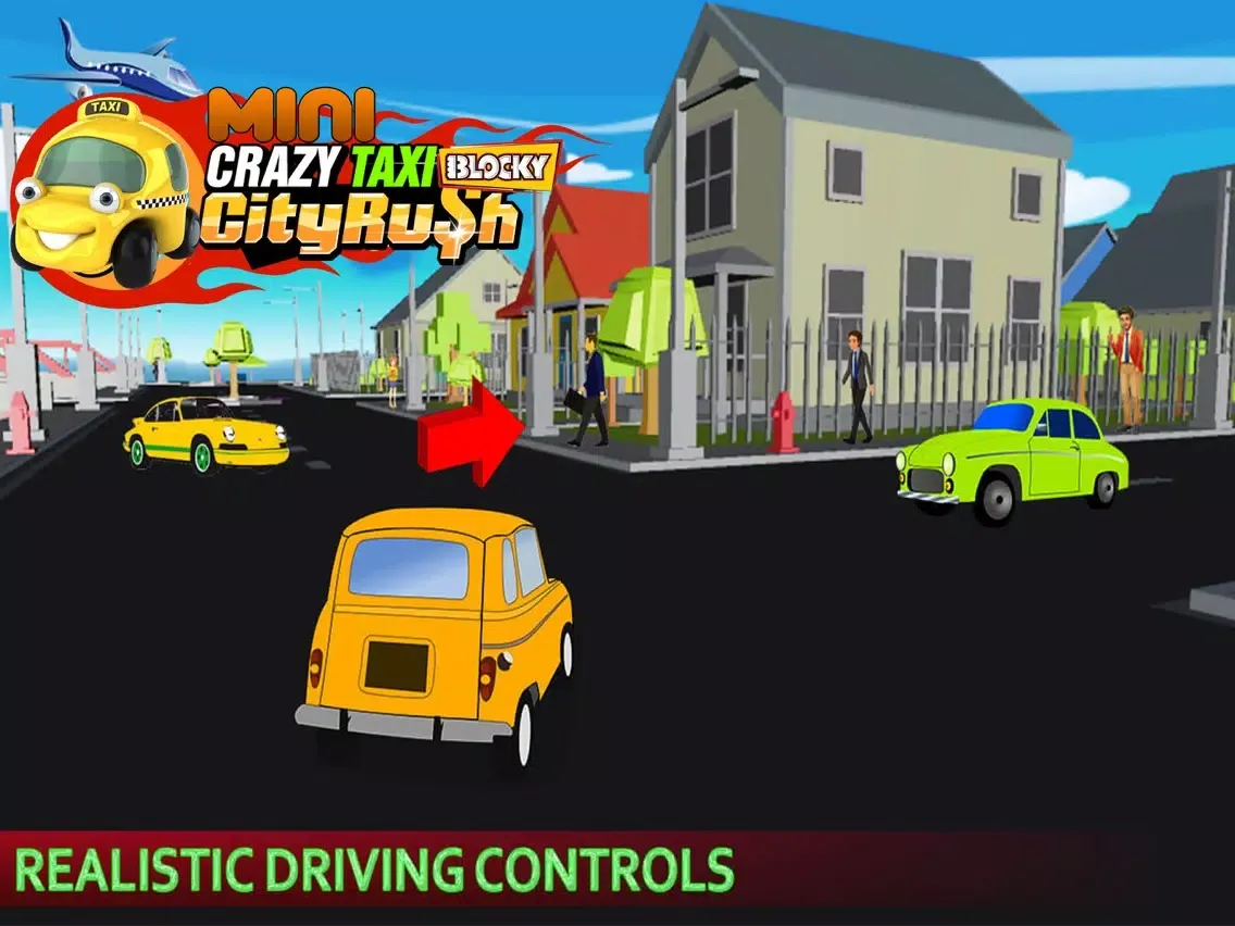 Screenshot di Mini Crazy Taxi Driver - Blocky Pixel City Rush iPad 