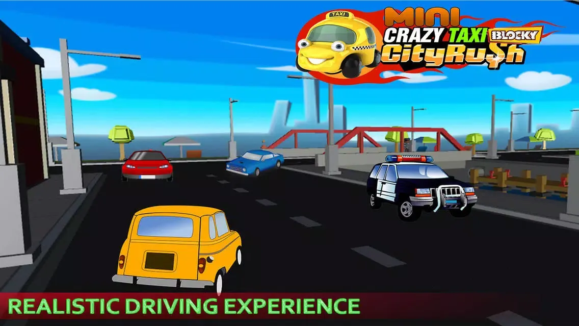 Screenshot di Mini Crazy Taxi Driver - Blocky Pixel City Rush