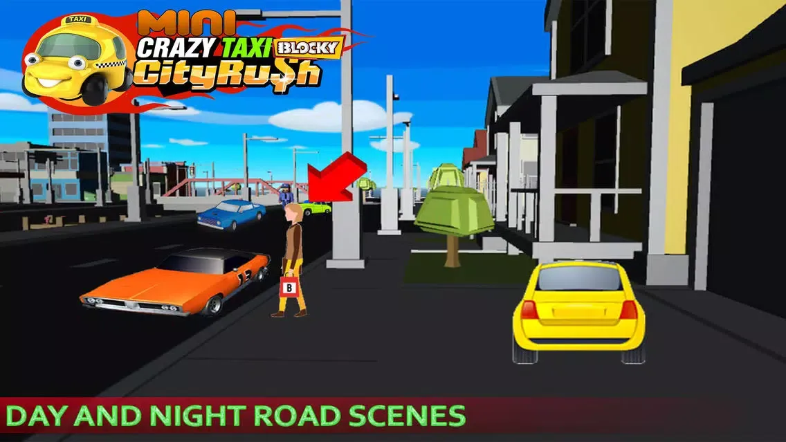 Screenshot di Mini Crazy Taxi Driver - Blocky Pixel City Rush
