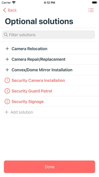 Captures d'écran de EasySet - Security Templates