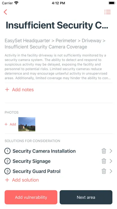 Captures d'écran de EasySet - Security Templates