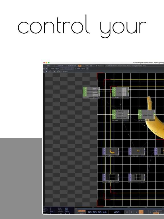 Tangkapan skrin iControl OSC & NDI iPad 