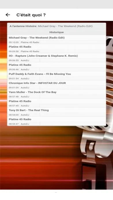 Screenshot di Platine 45 Radio