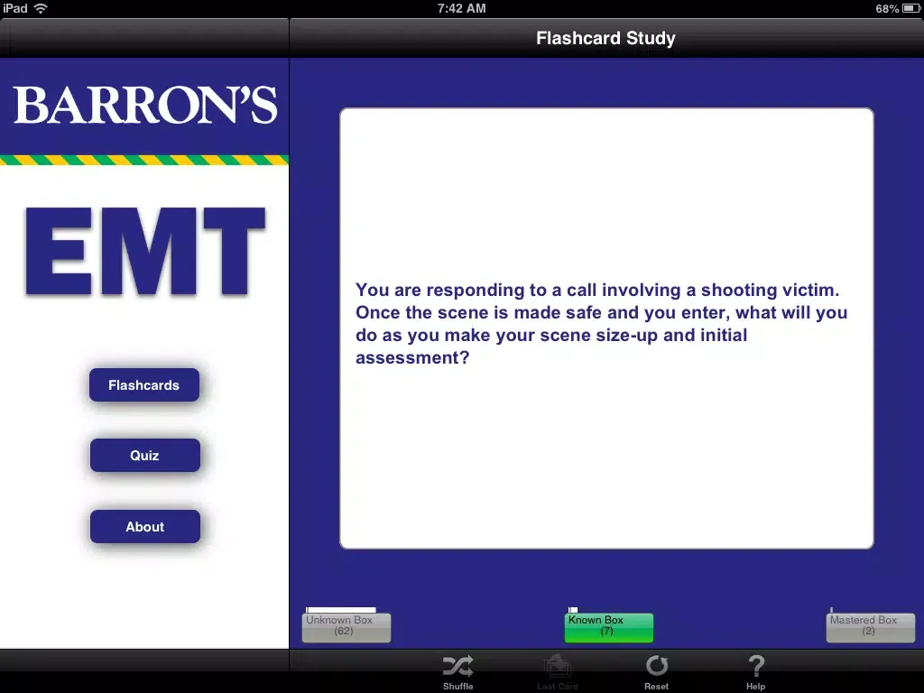 Zrzuty ekranu Barron’s EMT Exam Review Practice Questions and Flash Cards iPad 