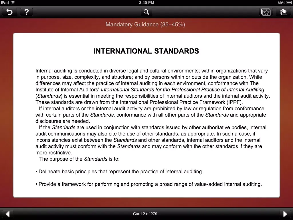 Скриншоты CIA Exam Notes - Wiley Certified Internal Auditor Exam Review Focus Notes 3-Part iPad 