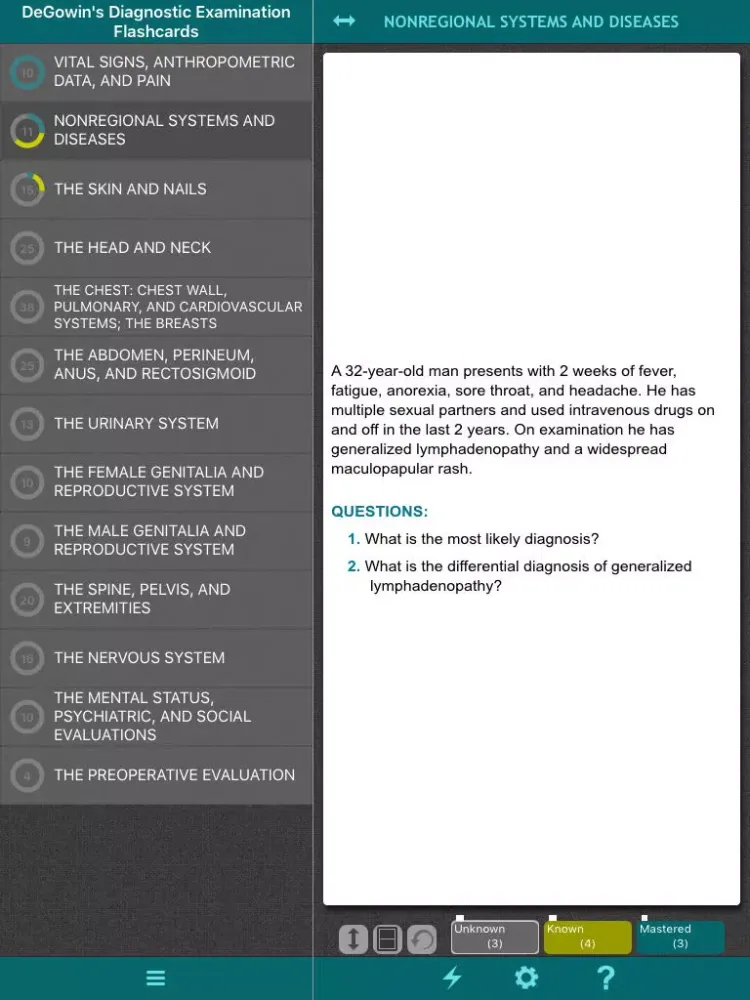 DeGowin's Diagnostic Examination Flashcards iPad  Screenshots