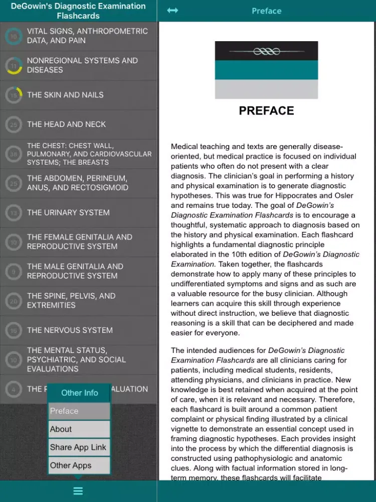 DeGowin's Diagnostic Examination Flashcards iPad  Screenshots