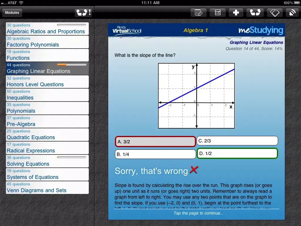 ภาพหน้าจอของ meStudying: Algebra 1 iPad 