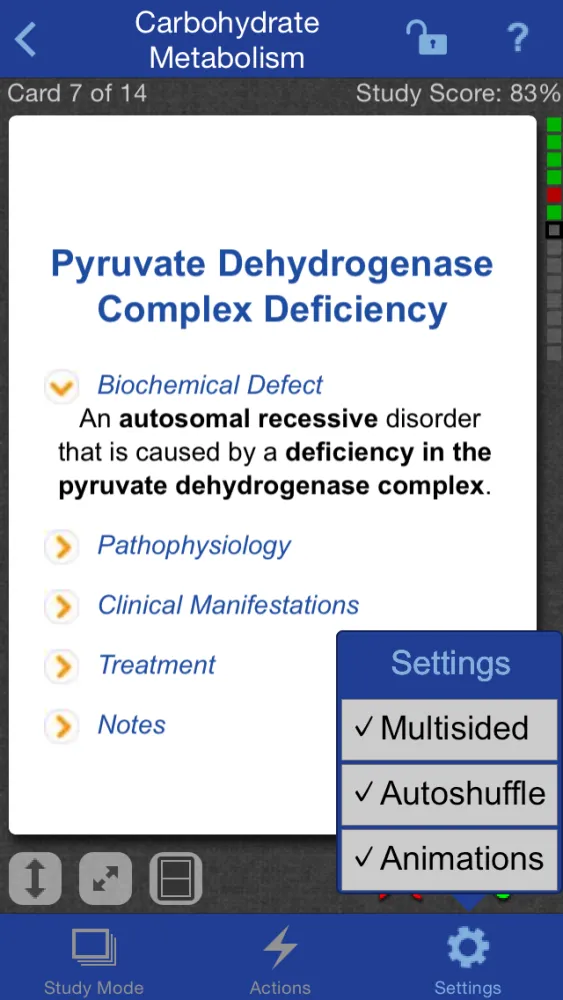 Biochemistry and Genetics Lange Flash Cards Screenshots