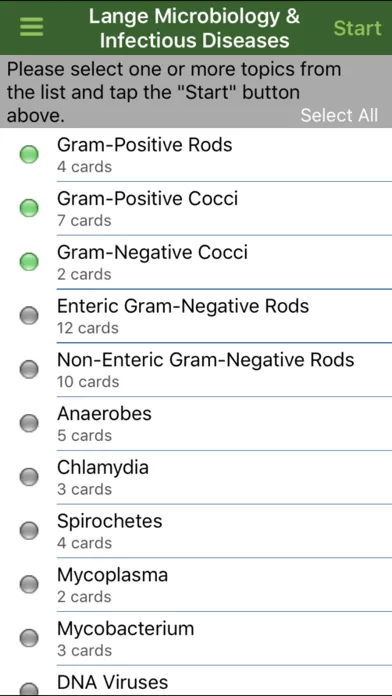 Microbiology and Infectious Diseases LANGE Flash Cards Screenshots
