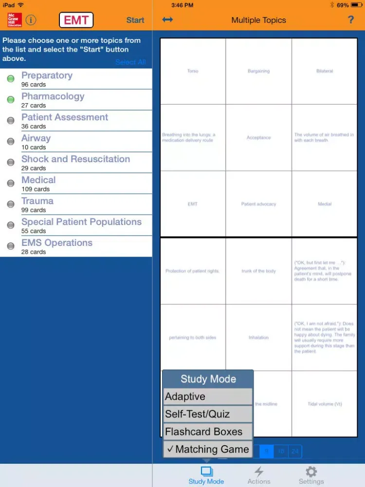 تصاویر EMT Certification Exam Flashcards iPad 