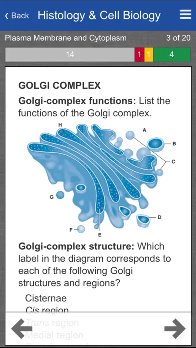 Capturas de pantalla de Histology and Cell Biology Review Flash Cards