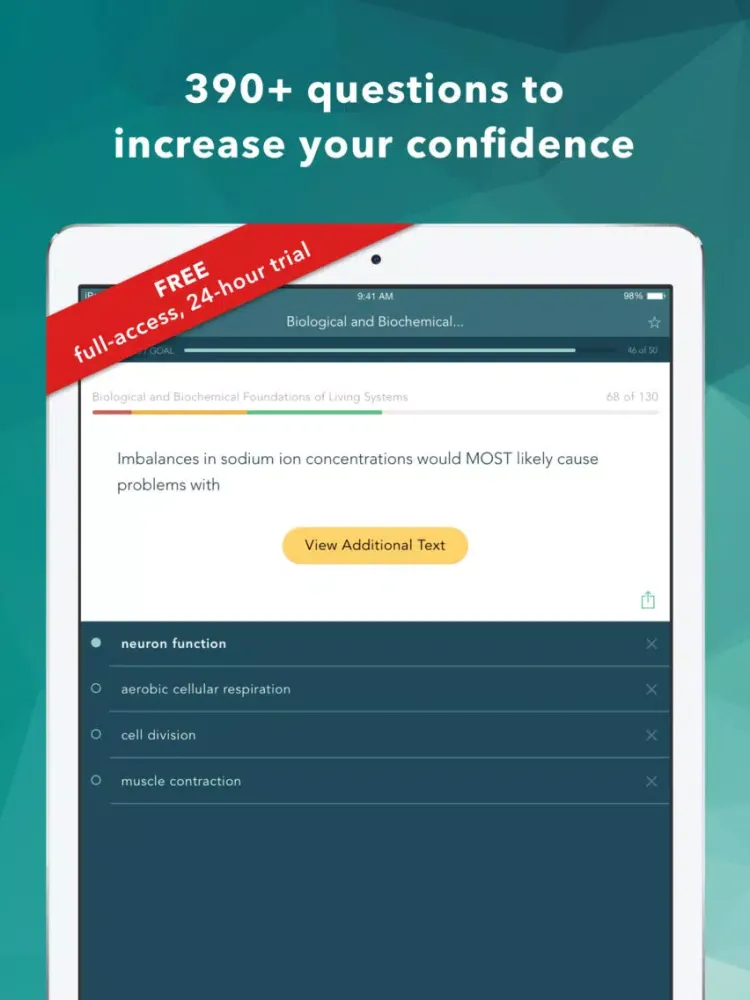 MCAT Practice Test Questions iPad  스크린샷