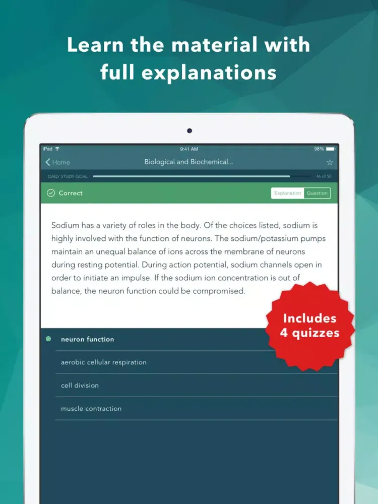 MCAT Practice Test Questions iPad  스크린샷